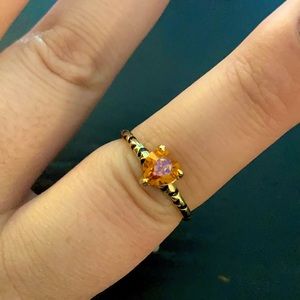 Orange Tiger Striped Ring